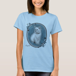 T-shirt bleu de chaton de ragdoll