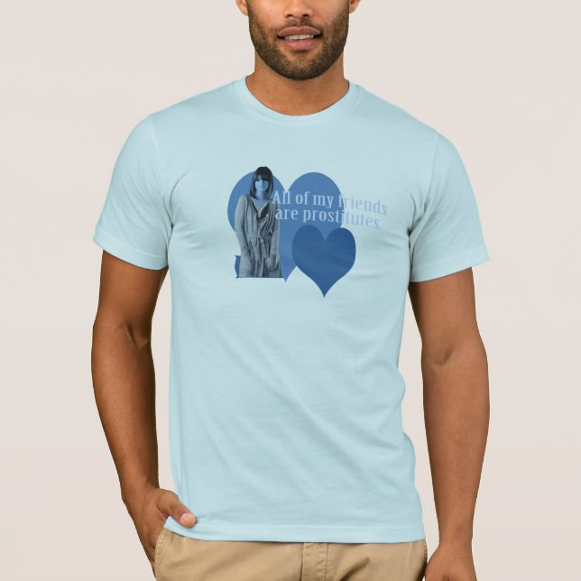 T-shirt Bleu de chemise de prostituée (Devant)