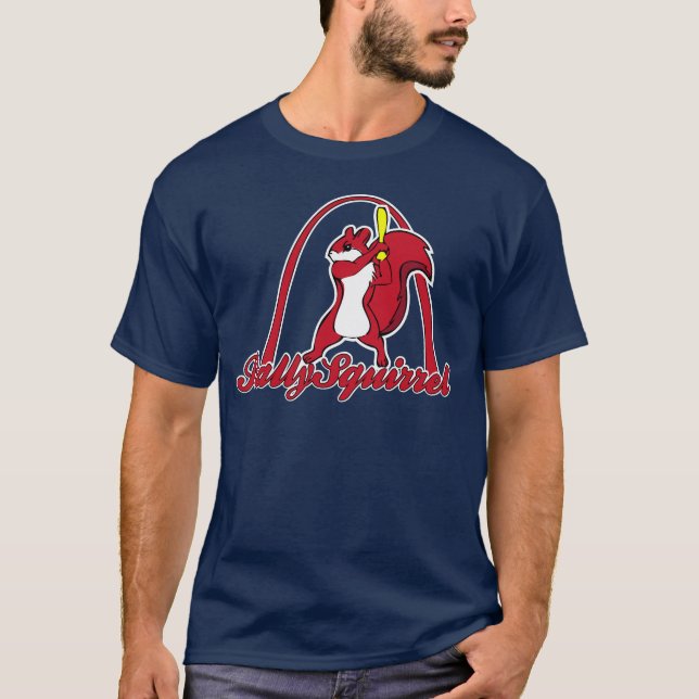 T-shirt Bleu de chemise d'hommes d'écureuil de (Devant)