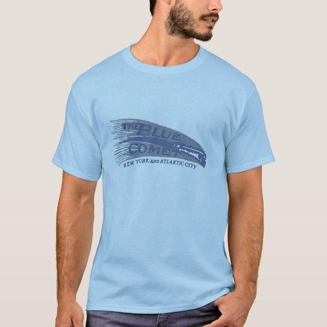 T-shirt bleu de comète (Devant)