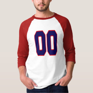 T-SHIRT BLEU DE DOUBLE ET ROUGE ZÉRO