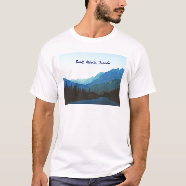 T-shirt Bleu de jaspe de Banff (Devant)