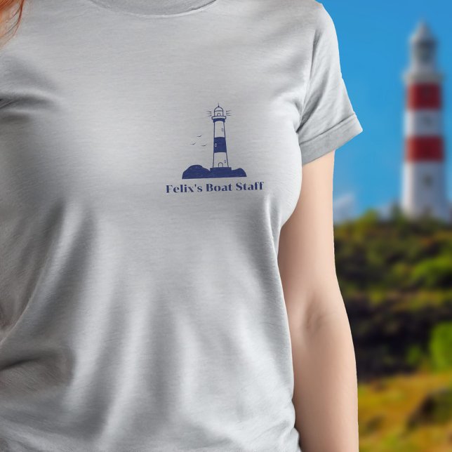 T-shirt Bleu de la marine phare (Lighthouse Navy Blue T-Shirt)