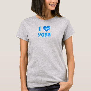 T-shirt Bleu de l'OM de coeur d'amour de yoga