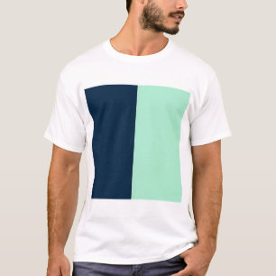 T-shirt Bleu de marin et menthe