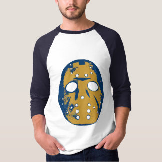 T-shirt bleu de masque d'hockey