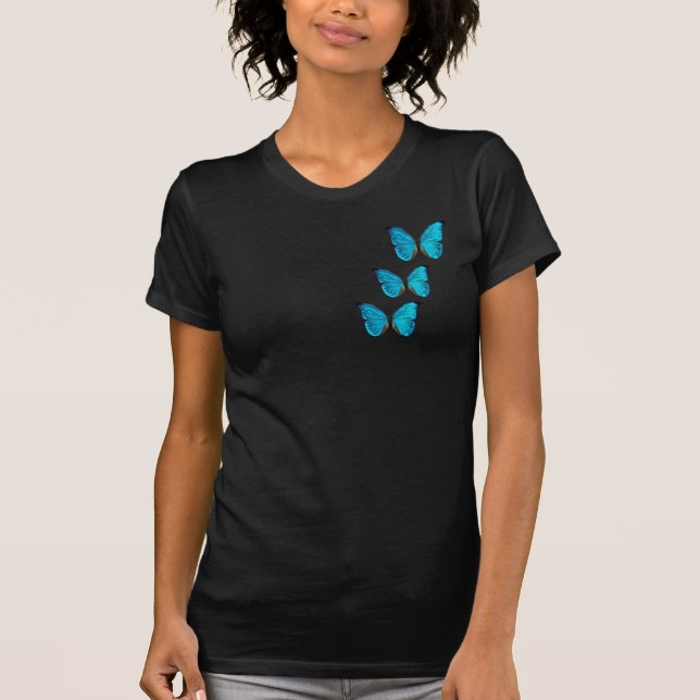T-shirt Bleu de papillon (Devant)