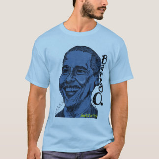 T-shirt Bleu de pièce en t de Barack, JackTea '09