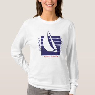 T-shirt bleu de Square_UpDown Sydney de bateau