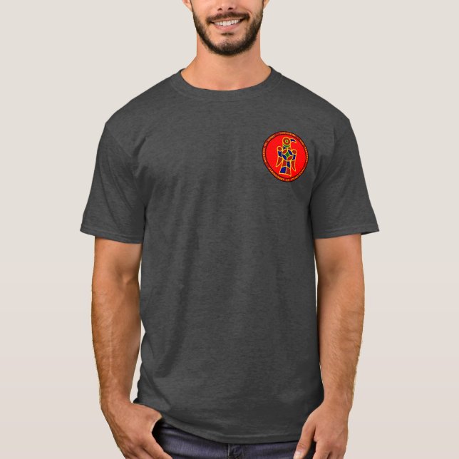 T-shirt Bleu de Visigoth et chemise rouges de joint d'or (Devant)