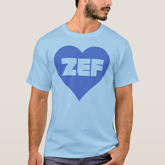 T-SHIRT BLEU DE ZEF (Devant)