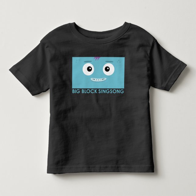 T-shirt bleu d'enfant en bas âge de bande (Devant)