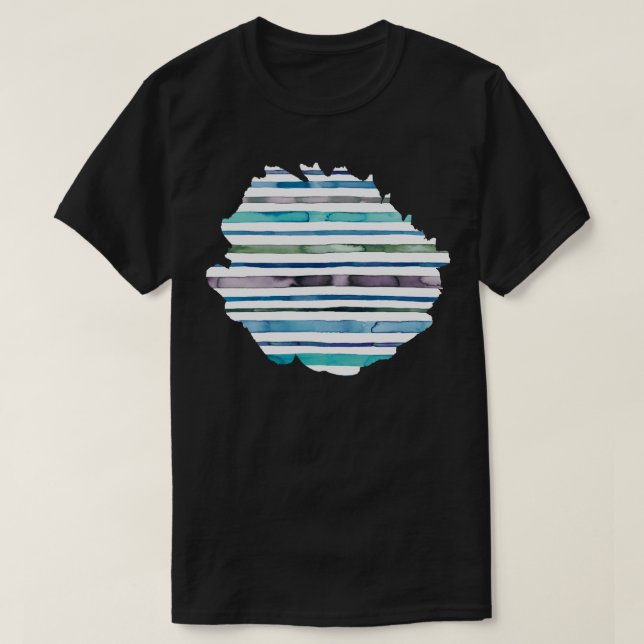 T-shirt Bleu des éclats marins (Design devant)