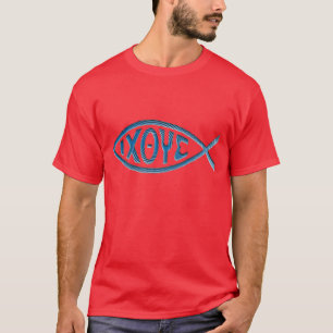 T-shirt bleu d'Ichthys