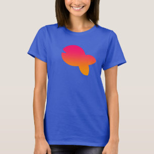 T-shirt Bleu du logo de poisson