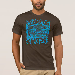 T-shirt Bleu du sud sale de Lil Jon "Boombox "