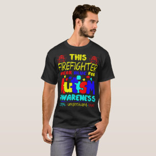 T-shirt Bleu d'usage de sapeur-pompier pour la