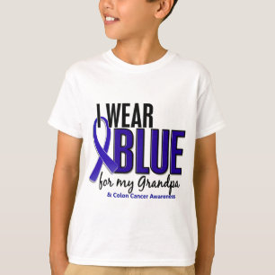 T-shirt Bleu d'usage du cancer du colon I pour mon