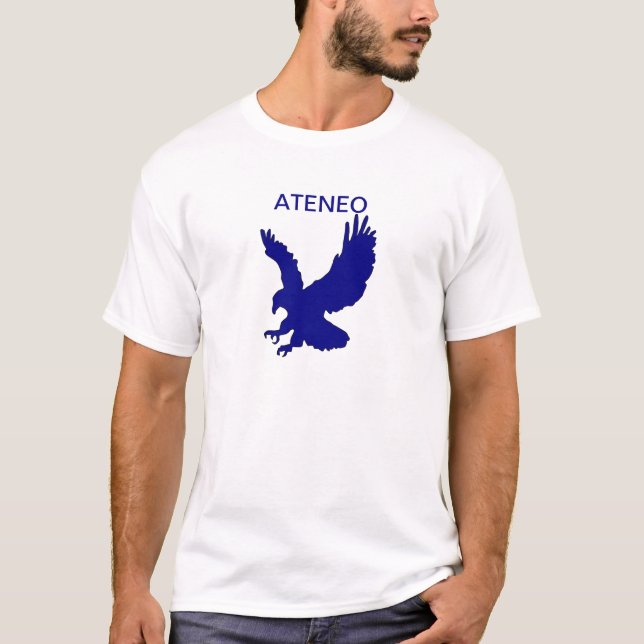 T-shirt Bleu Eagle d'Ateneo (Devant)