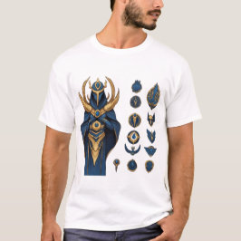 T-shirt Bleu et or Armor - Ligue des Légendes