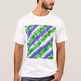 T-shirt Bleu et vert tache détendu