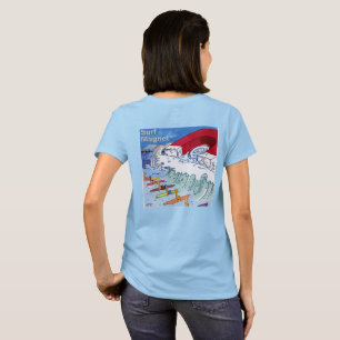 T-shirt bleu femme Surf Magnet dos
