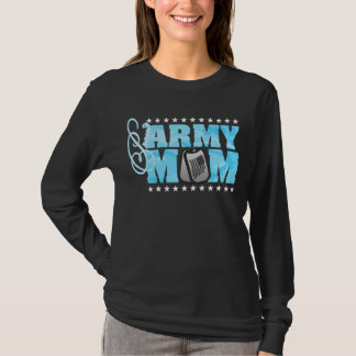 T-shirt Bleu fier Camo de maman d'armée