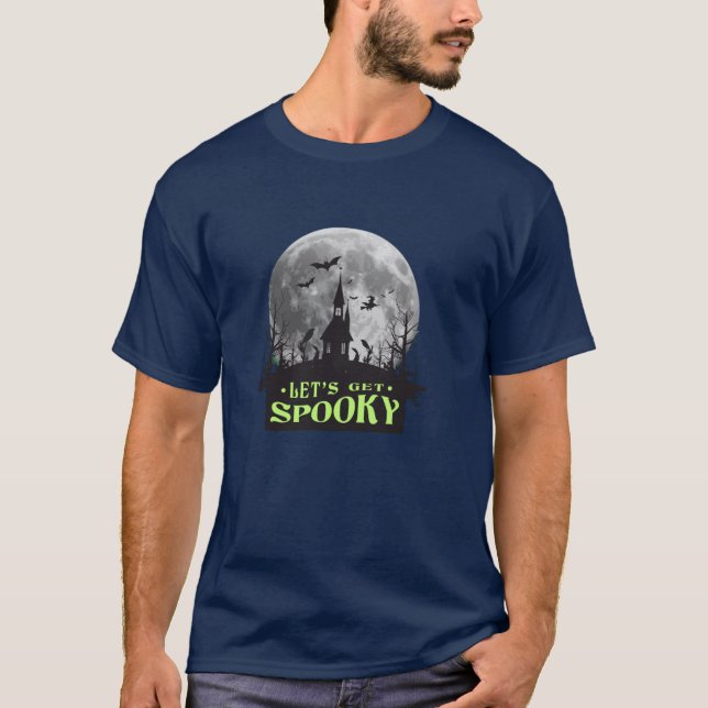 T-shirt bleu foncé pour homme. (Devant)