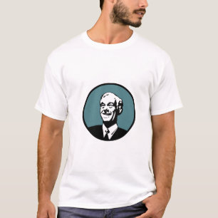 T-shirt Bleu Grn de cercle de Ron Paul