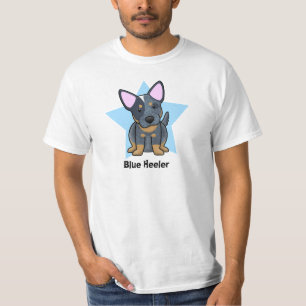 T-shirt Bleu Heeler d'étoile de Kawaii