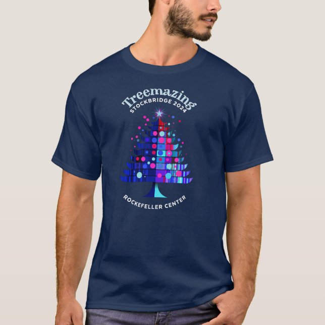 T-shirt bleu homme Stockbridge (Devant)