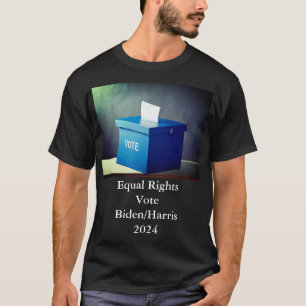 T-shirt bleu Homme Vote
