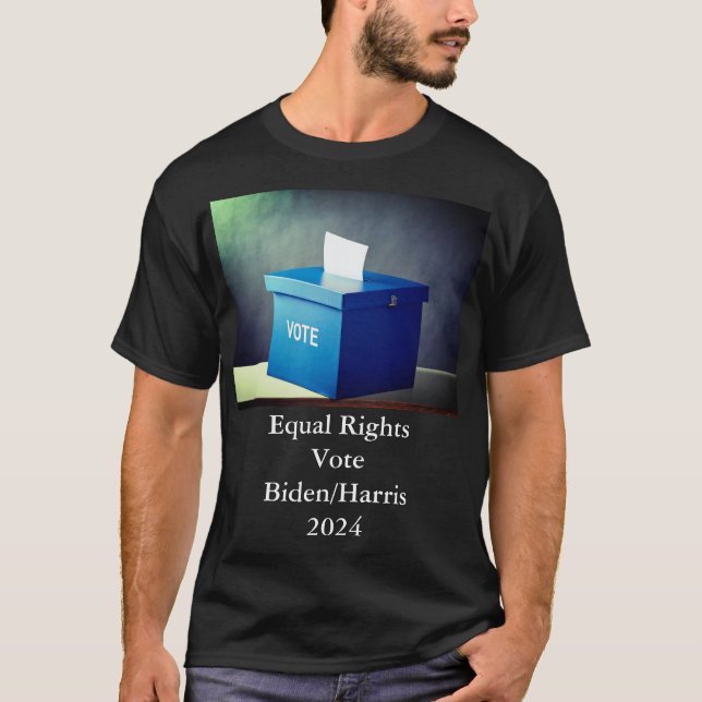 T-shirt bleu Homme Vote (Devant)