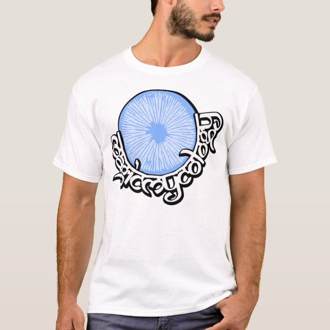 T-shirt Bleu magique de mycologie (Devant)