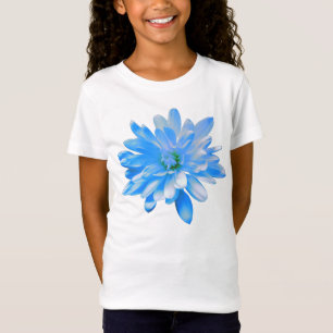 T-Shirt Bleu marguerite, photo à fleurs rétro