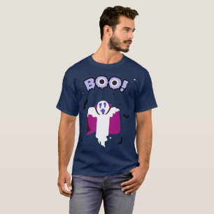 T-shirt bleu marine Dracula Boo