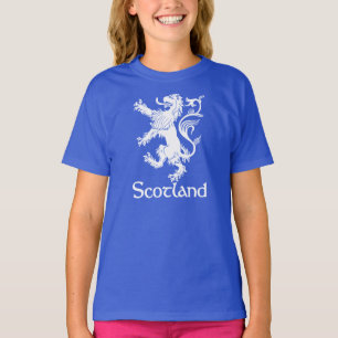 T-shirt Bleu marine effréné écossais de lion