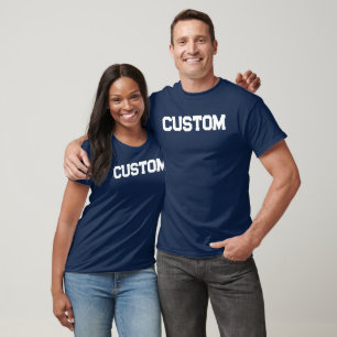 T-shirt bleu marine et blanc