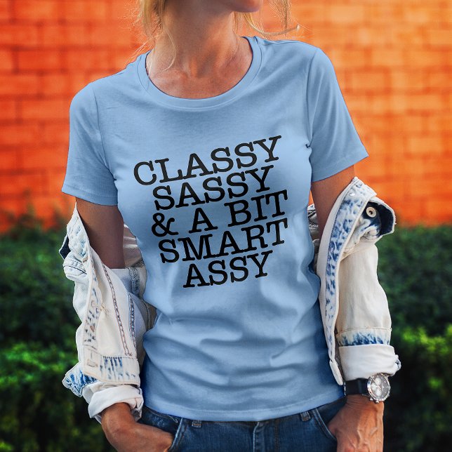 T-Shirt Bleu Moderne Classe et Chic (Modern Classy Sassy Cool Blue T-Shirt)
