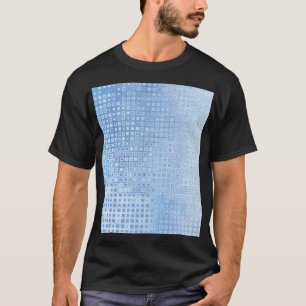 T-shirt Bleu mosaïque Abstrait : Arrière - plan brillant