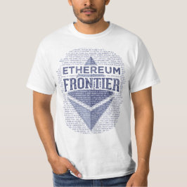 T-shirt Bleu original grunge de frontière d'Ethereum plein