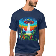 T-shirt bleu OVNI Homme