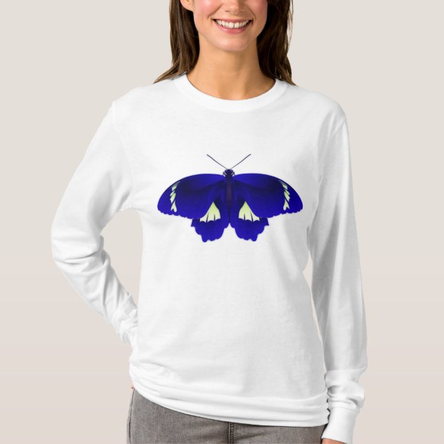 T-shirt Bleu papillon Art Monet (Devant)