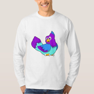 T-shirt bleu perroquet