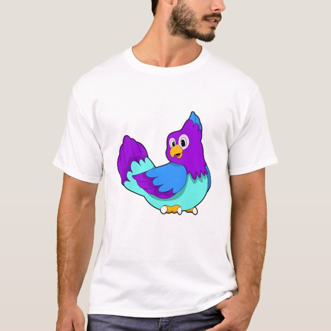 T-shirt bleu perroquet (Devant)