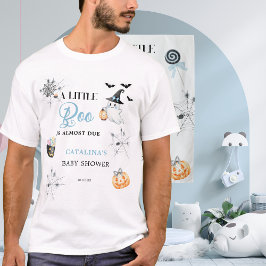 T-shirt Bleu Petit Boo Citrouille Festive Candy