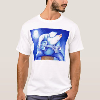 T-shirt bleu porcin