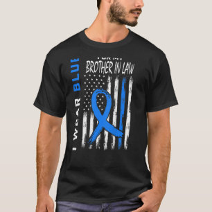 T-shirt Bleu Pour Frère En Droit Indicateur De Sensibilisa