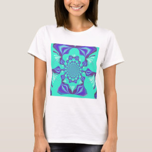T-shirt Bleu précieux