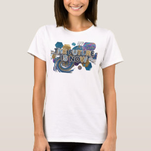 T-shirt Bleu Propre L'AVENIR EST MAINTENANT Art Porter